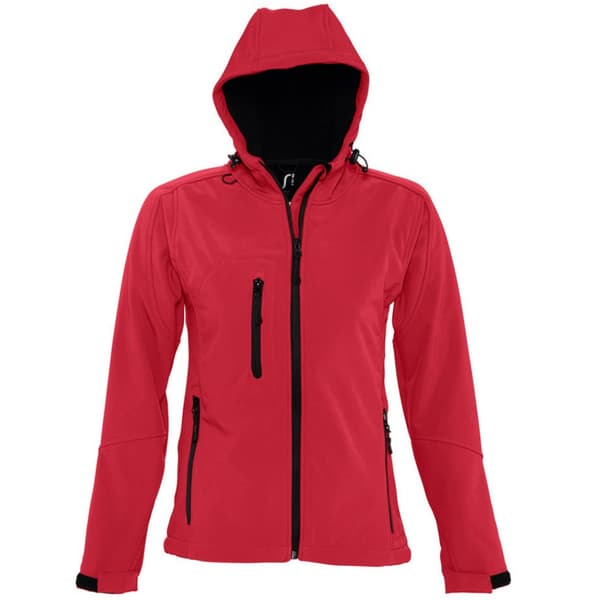 SOLS Dame/Damer Replay Soft Shell jakke med hætte (åndbar, vindtæt og vandafvisende)