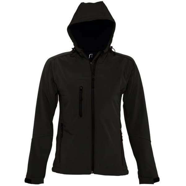 SOLS Dame/Damer Replay Soft Shell jakke med hætte (åndbar, vindtæt og vandafvisende)