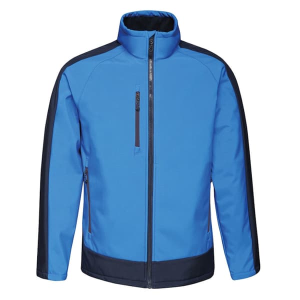 Regatta Kontrastfärgad softshelljacka i tre lager för män med tryckbart material New Royal/Navy 2XL