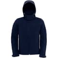 Miniatyrbild 2 av 5: B&C Mens Hooded Softshell andningsbar, vattentät och vindtät jacka (fleecefoder)