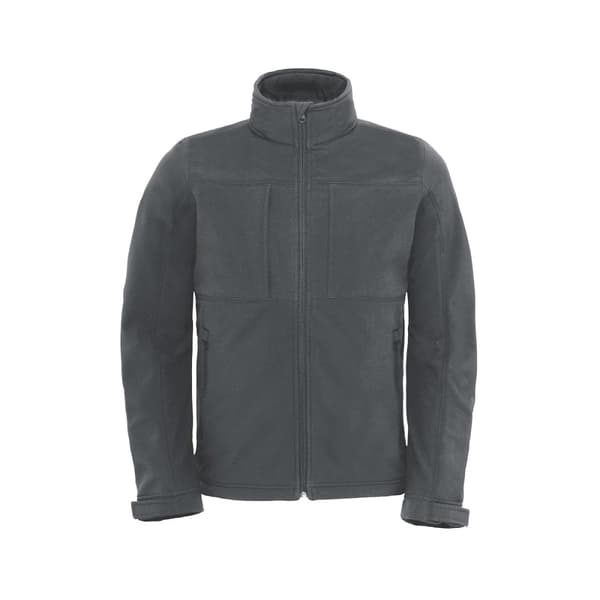 B&C Mens Hooded Softshell andningsbar, vattentät och vindtät jacka (fleecefoder)