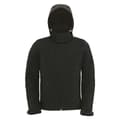 Miniatyrbild 1 av 2: B&C Mens Hooded Softshell andningsbar, vattentät och vindtät jacka (fleecefoder)