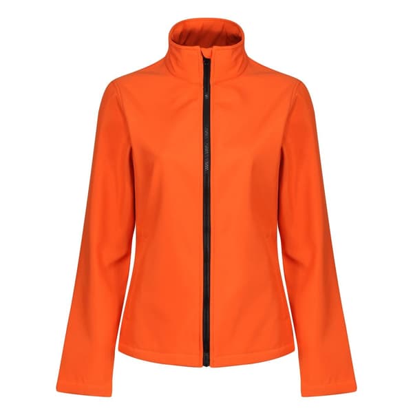 Regatta Standout Womens/Ladies Ablaze Printable Soft Shell Jacket Magma Orange/Black 18