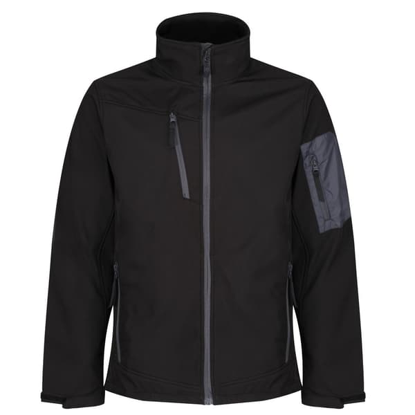 Regatta Standout Mens Arcola 3 Layer Softshell Jacket (Waterproof And Breathable) Black / Seal Grey L