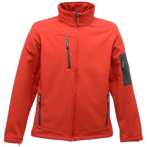 Regatta Standout Herre Arcola 3-lags vandtæt og åndbar softshell-jakke i 3 lag Classic Red/Seal Grey XXXL