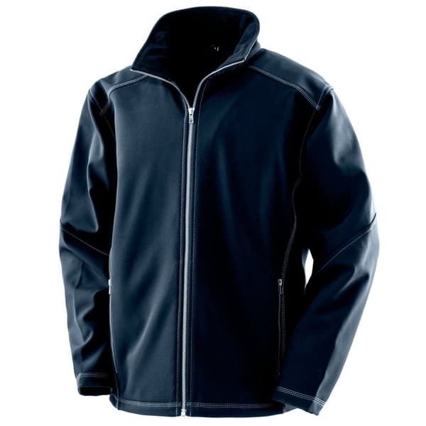 Result Work Guard Mens Treble Stitch Softshell Jacket Navy M