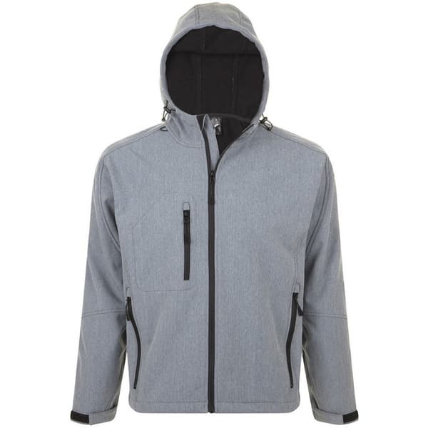 SOLS Mens Replay Hooded Soft Shell Jacket (Breathable, Windproof And Water Resistant)