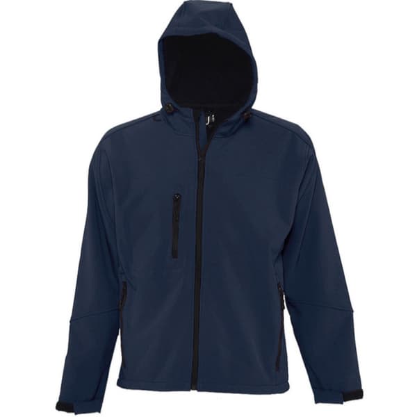 SOLS Herre Replay Hooded Soft Shell Jacket (åndbar, vindtæt og vandafvisende)