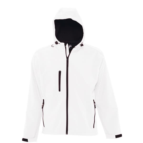 SOLS Herre Replay Hooded Soft Shell Jacket (åndbar, vindtæt og vandafvisende)