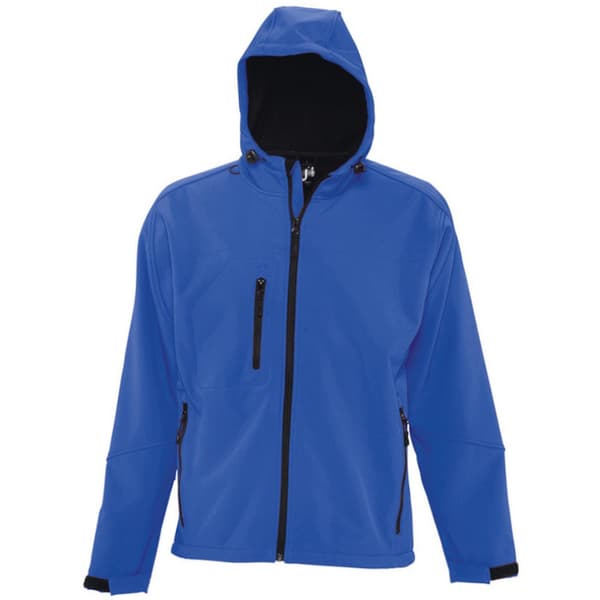 SOLS Herre Replay Hooded Soft Shell Jacket (åndbar, vindtæt og vandafvisende)