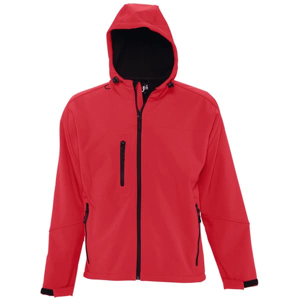 SOLS Mens Replay Hooded Soft Shell Jacket (Breathable, Windproof And Water Resistant)