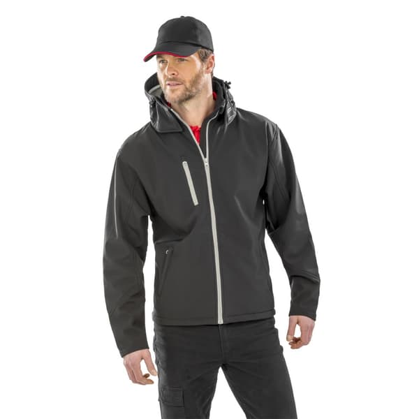 Result Core Mens Lite Hooded Softshell Jacket