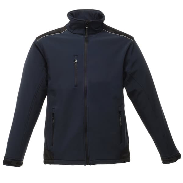 Regatta Mens Sandstorm Hardwearing Workwear Softshell Jacket (water Repellent) Navy/Black 3XL