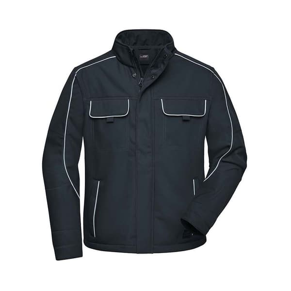 James and Nicholson Unisex arbejdstøj softshell jakke til voksne Carbon XL