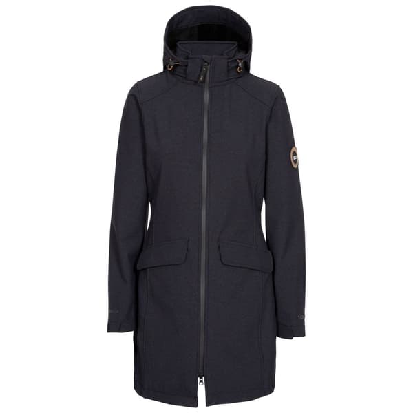 Trespass Womens/Ladies Maria DLX Long Length Soft Shell Jacket Black Marl S