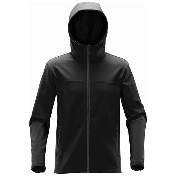 Stormtech Orbiter Soft Shell jakke med hætte til mænd Black/Dolphin XXL
