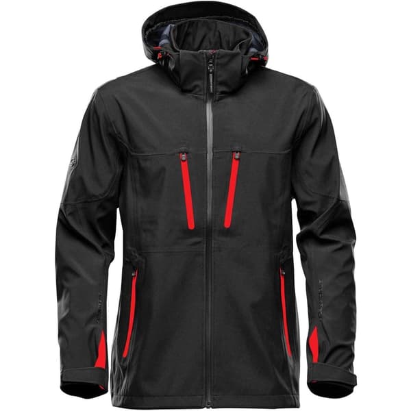 Stormtech Patrol Hooded Soft Shell Jacket för män Black/Bright Red M