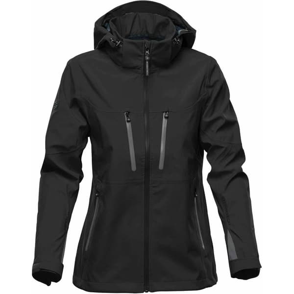 Stormtech Womens/Ladies Patrol Hooded Soft Shell Jacket Black/Carbon L