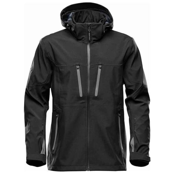 Stormtech Patrol Hooded Soft Shell Jacket för män Black/Carbon S