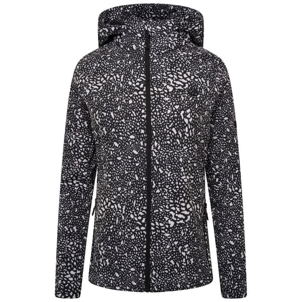 Dare 2B Womens/Ladies Far Out Dotted Soft Shell Jacket Black/White 8 UK