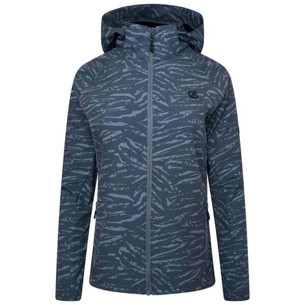 Dare 2B Kvinnor/Damer Far Out Tiger Print Soft Shell Jacket Orion Grey 8 UK