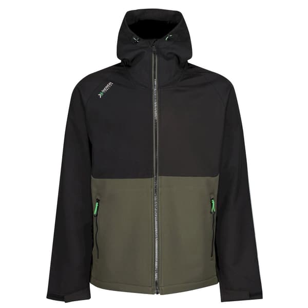Regatta Mens Surrender Soft Shell Jacket Dark Khaki/Black XL
