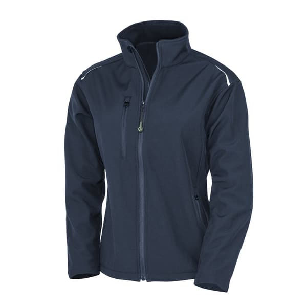 Result Genuine Recycled Womens/Ladies Recycled 3 Layer Soft Shell Jacket Navy S