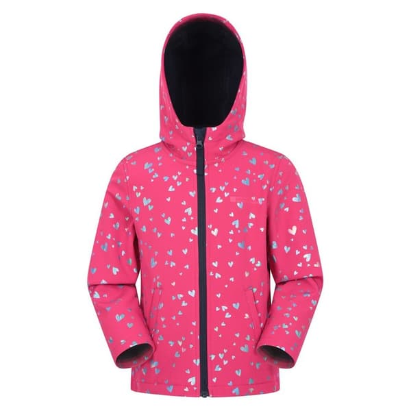 Mountain Warehouse Childrens/Kids Exodus Heart Soft Shell Jacket Bright Pink 13 Years