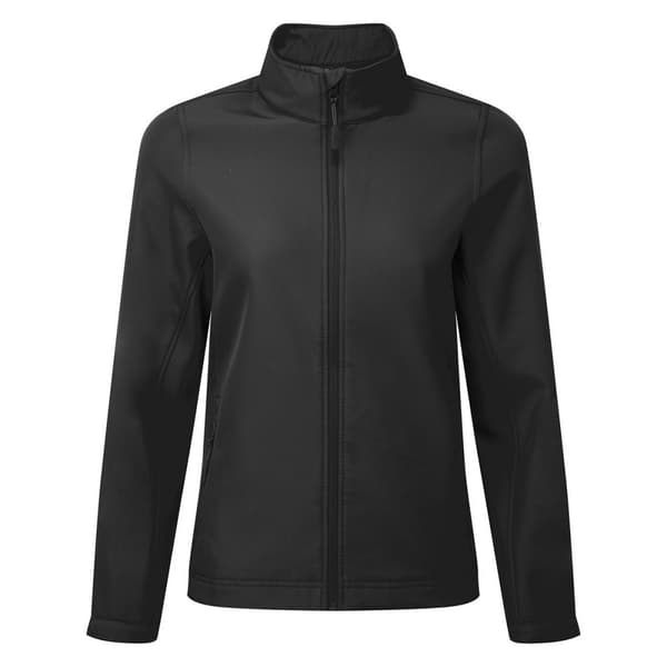Premier Womens/Ladies Windchecker Recycled Printable Soft Shell Jacket Black M