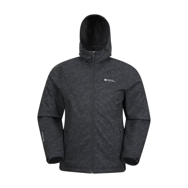 Mountain Warehouse Mens Exodus Showerproof Soft Shell Jacket Black M
