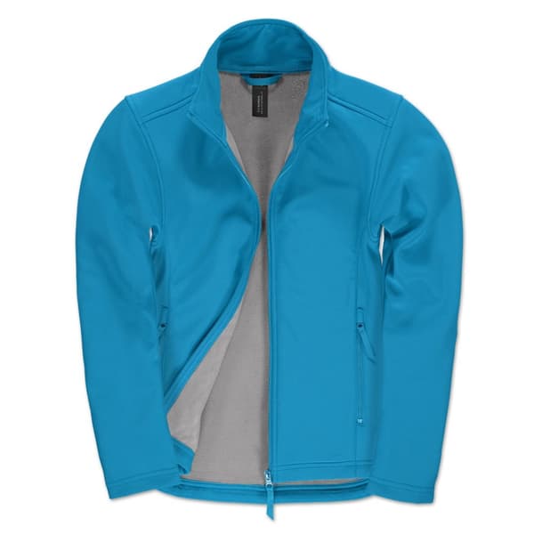 B&C Womens/Ladies ID.701 Soft Shell Jacket Blue Atoll S