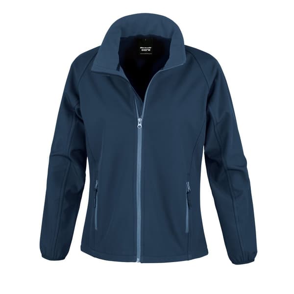 Result Core Womens/Ladies Printable Soft Shell Jacket Navy/Navy XL
