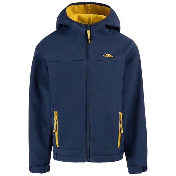 Trespass Faster Soft Shell-jacka för barn/unga Navy/Yellow Sulphur 11-12 Years