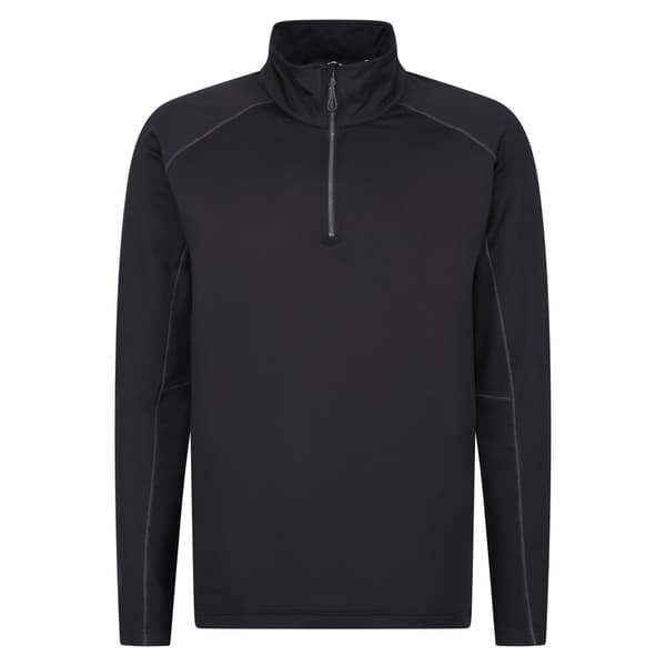 Regatta Mens Core Stretch Half Zip Midlayer Black S