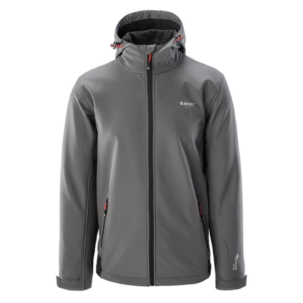 Hi-Tec Mens Noxon Soft Shell Jacket Irongate/Black L