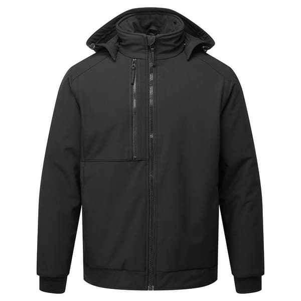 Portwest Unisex Adult Padded 2 Layer Soft Shell Jacket Black XL