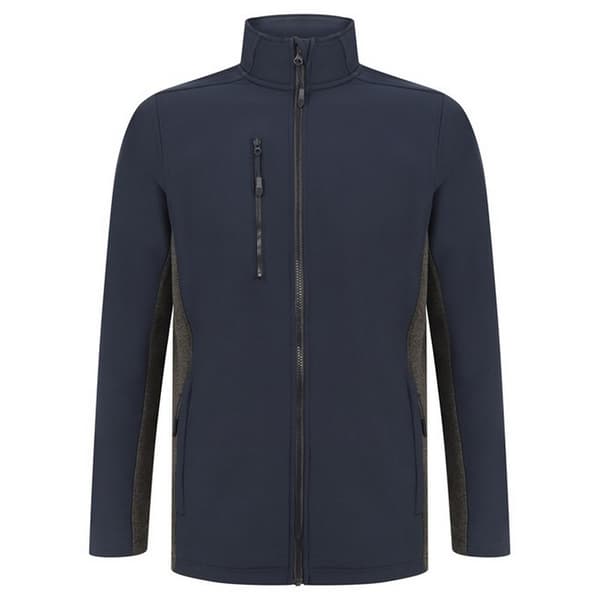 Henbury Unisex Soft Shell-jacka i kontrastfärg för vuxna Navy/Charcoal XXL