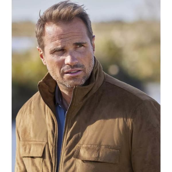 Atlas For Men Mens Faux Suede Water Repellent Jacket