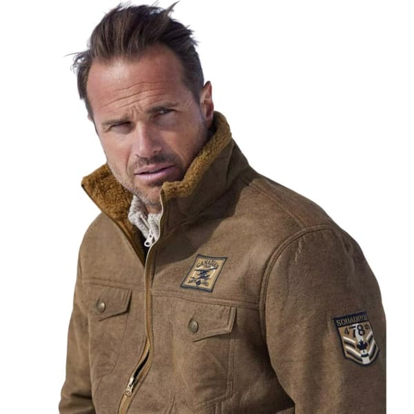 Atlas For Men Faux mocka jacka för män