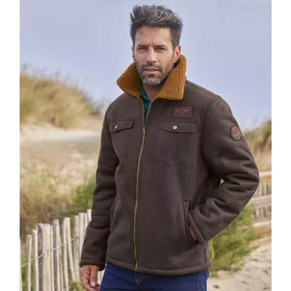 Atlas For Men Mens Faux Suede Water Repellent Jacket