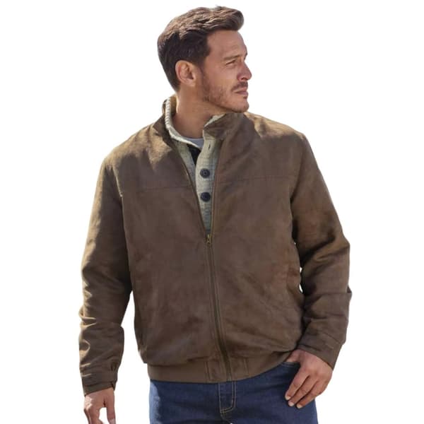 Atlas For Men Mens Faux Suede Jacket