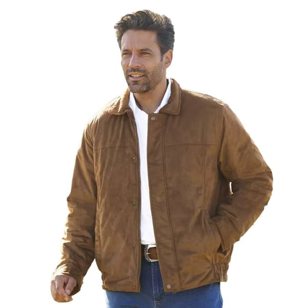 Atlas For Men Mens Faux Suede Padded Jacket