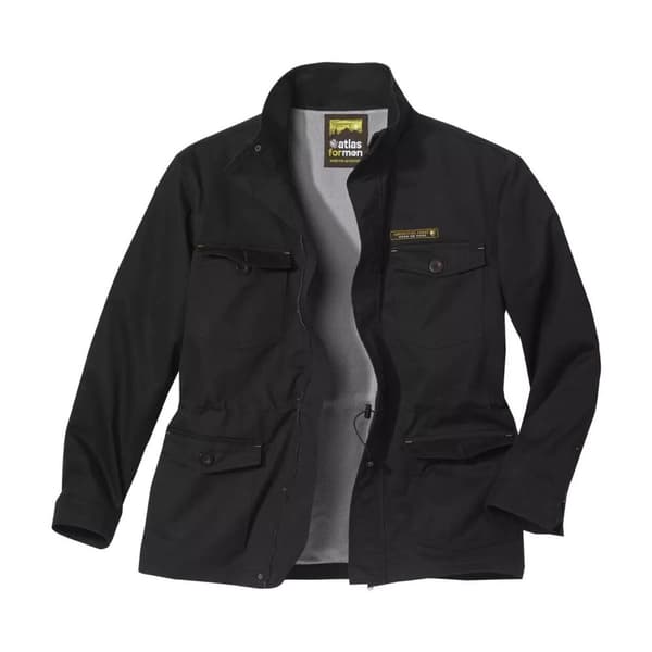 Atlas For Men Mens Safari Jacket Black M