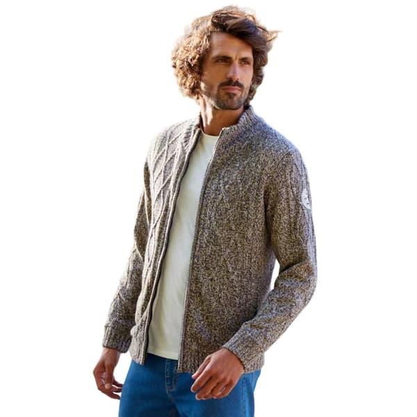 Atlas For Men Stickad Sherpa-fodrad jacka för herrar