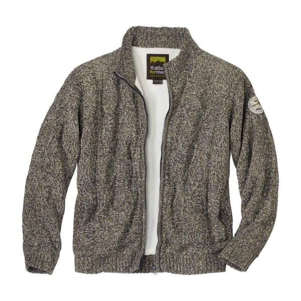 Atlas For Men Stickad Sherpa-fodrad jacka för herrar