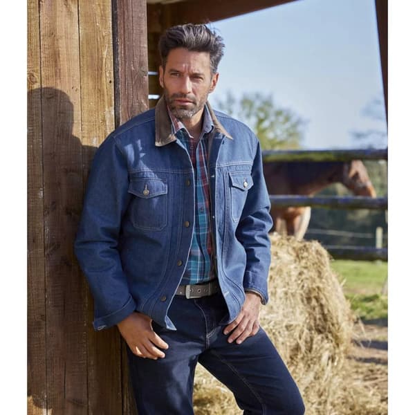 Atlas For Men Quiltet denimjakke til mænd