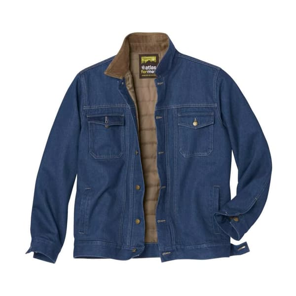 Atlas For Men Quiltet denimjakke til mænd Blue XXL