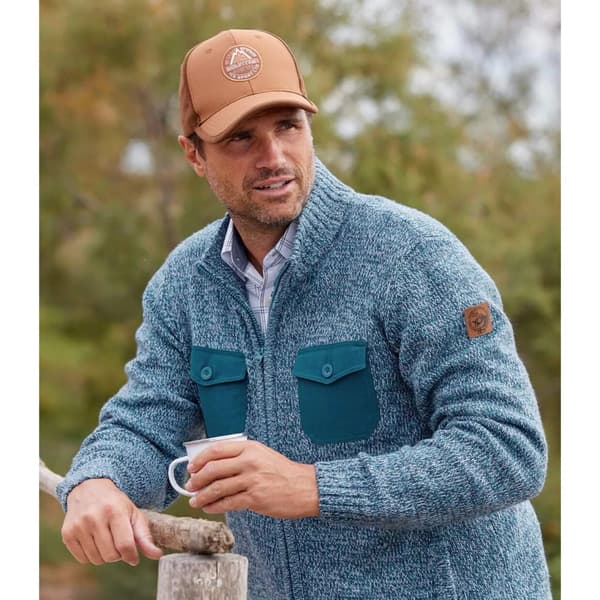 Atlas For Men Mens Knitted Full Zip Jacket