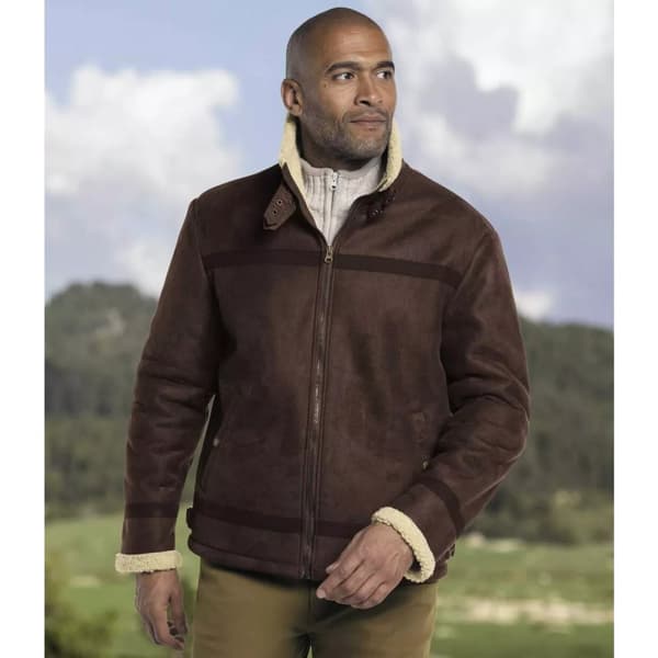 Atlas For Men Mens Faux Suede Jacket