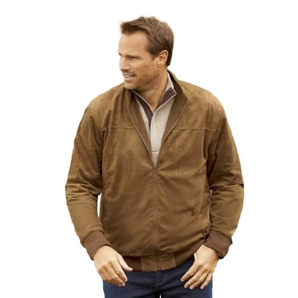 Atlas For Men Fodrad jacka i mocka med fleece för herrar